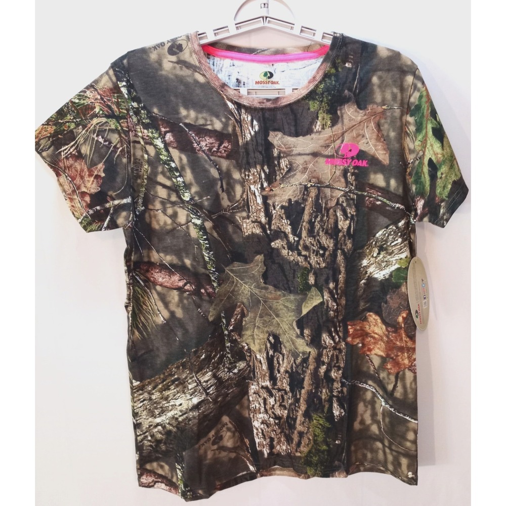 New Mossy Oak Women's Camo Short Sleeve T-Shirt, Large